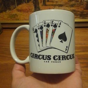 Vtg ♠️♦️ Las Vegas Circus Circus 🎪 Coffee Mug ☕